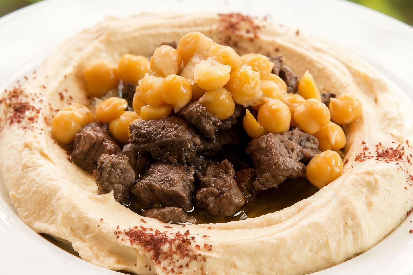حمص باللحمة  - وسط