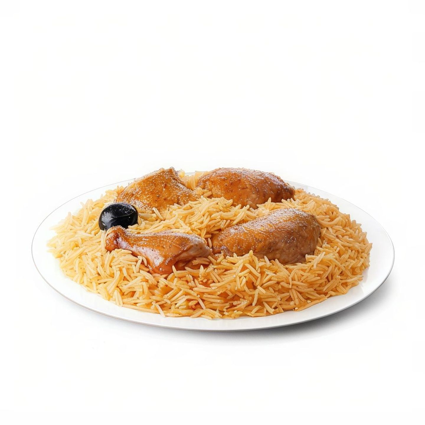 كبسة حمراء مع دجاج - حبة