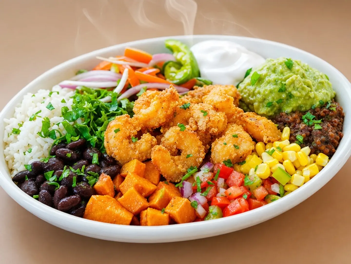 Shrimp Chipotle Bowl - Fried Shrimp