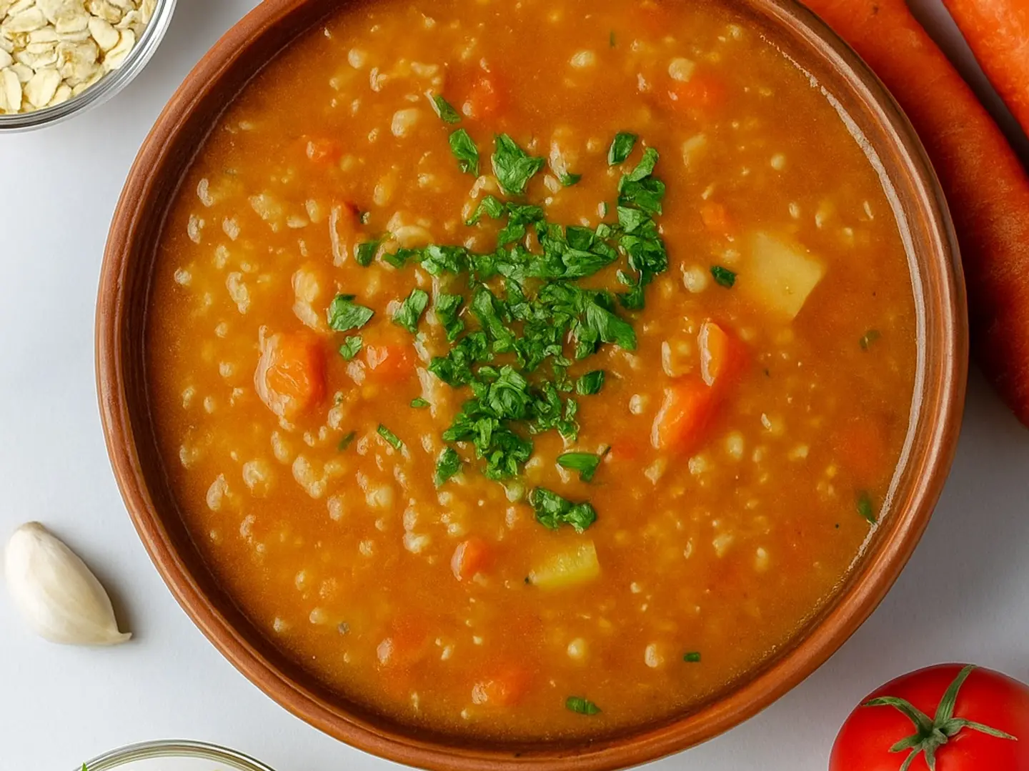 طبق شوربة شوفان