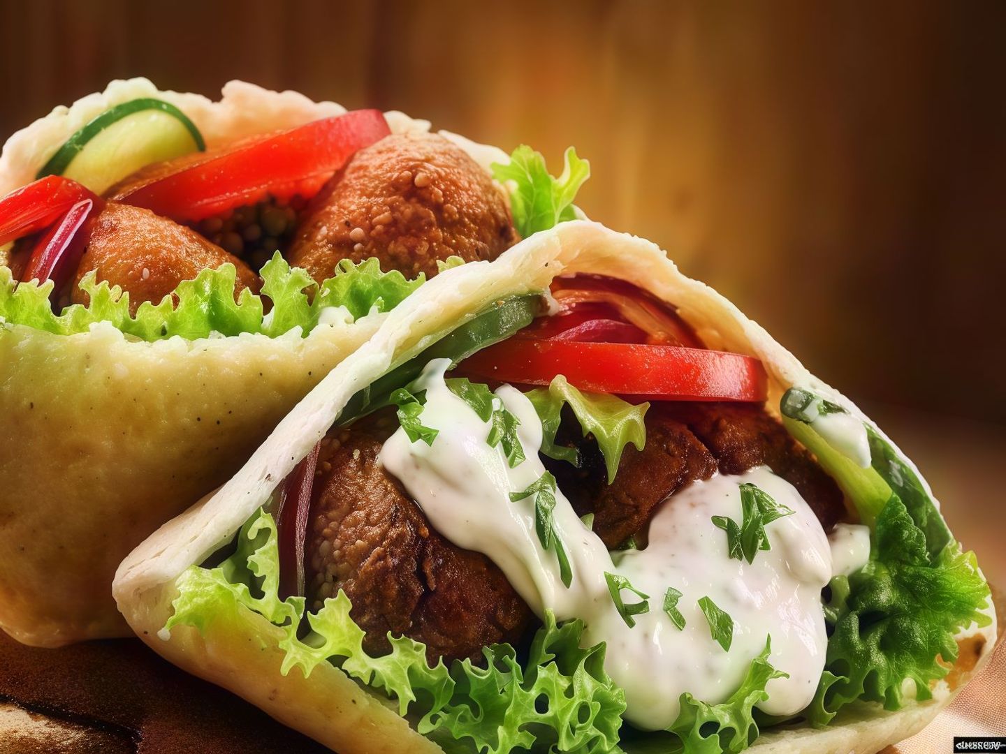 Saj Sandwich With Chickpeas