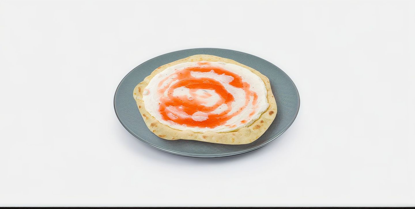 Labnah And Strawberry Jam Chapati