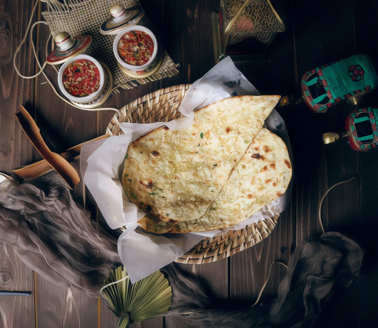 خبز نان بالثوم