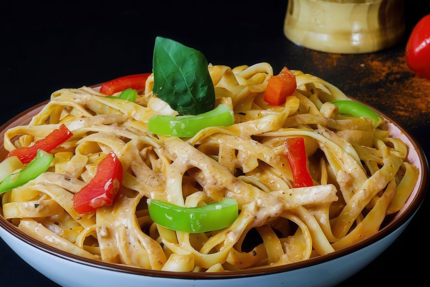 Vegetable Red Fettuccine