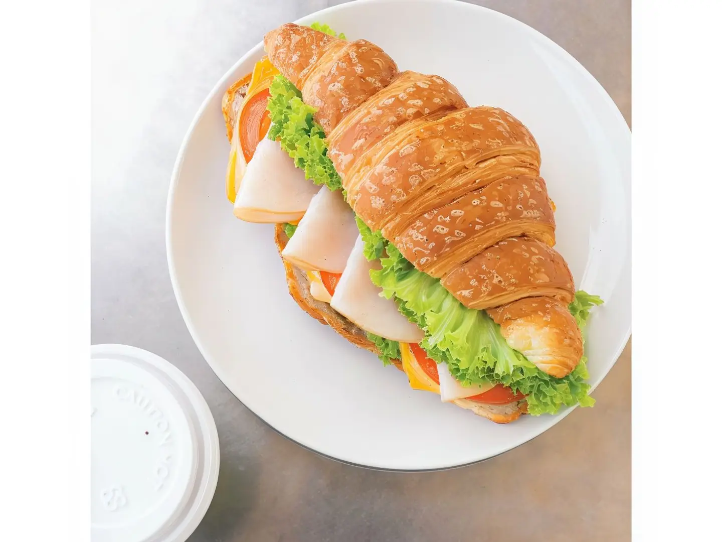 Egg Croissant With Smoked Turkey