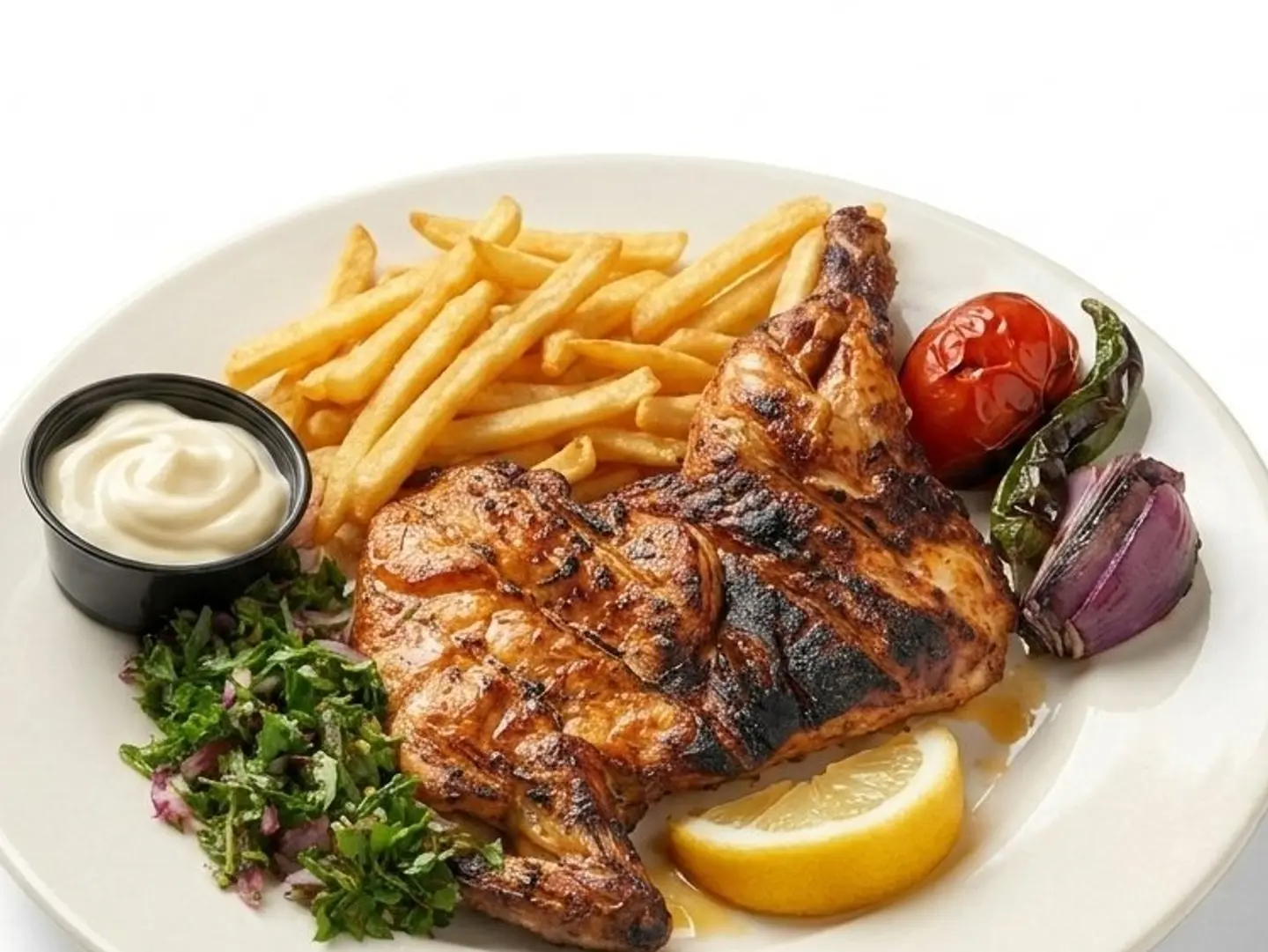 Half A Chicken On Charcoal