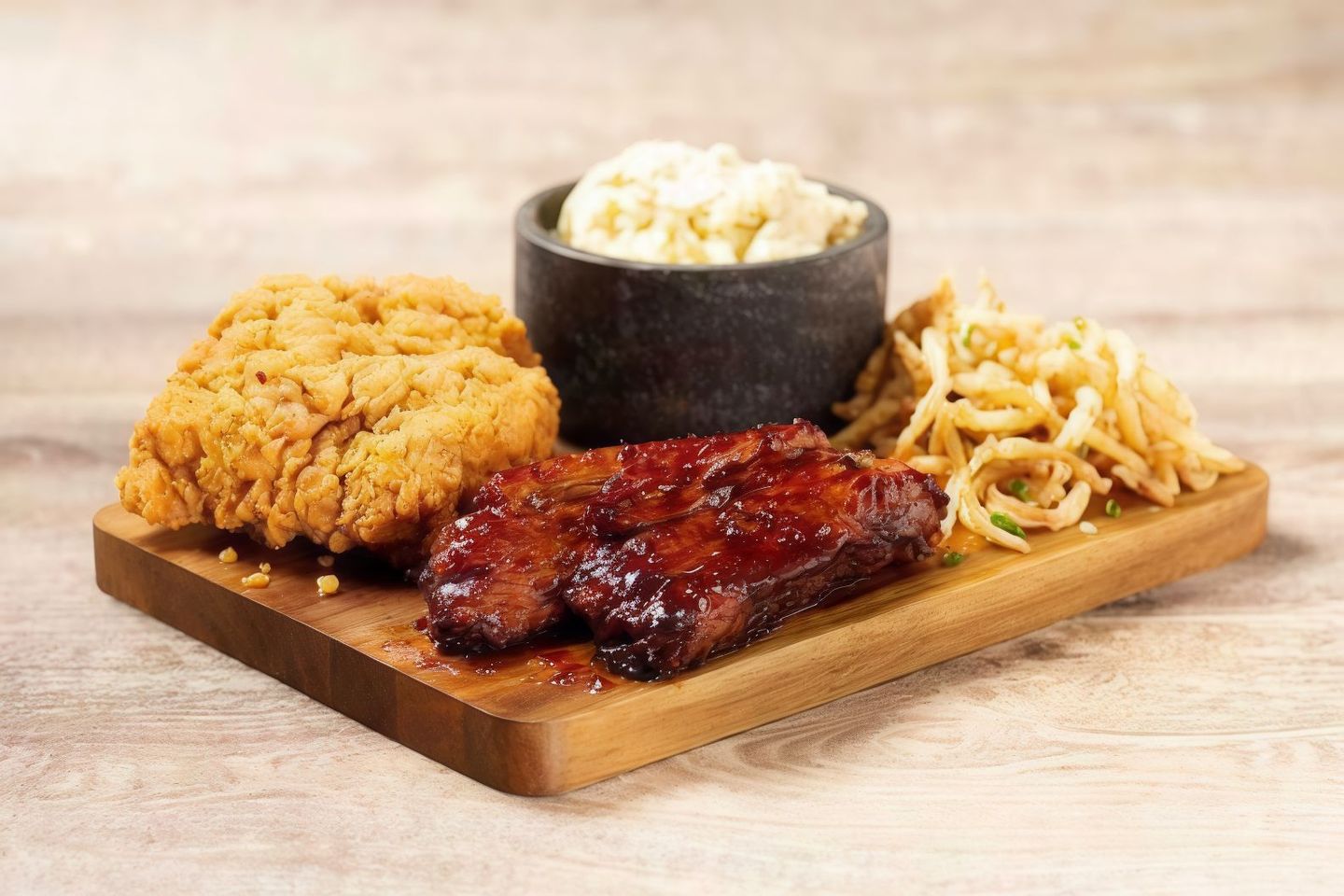 Bbq Brisket And Country Crispy Chicken