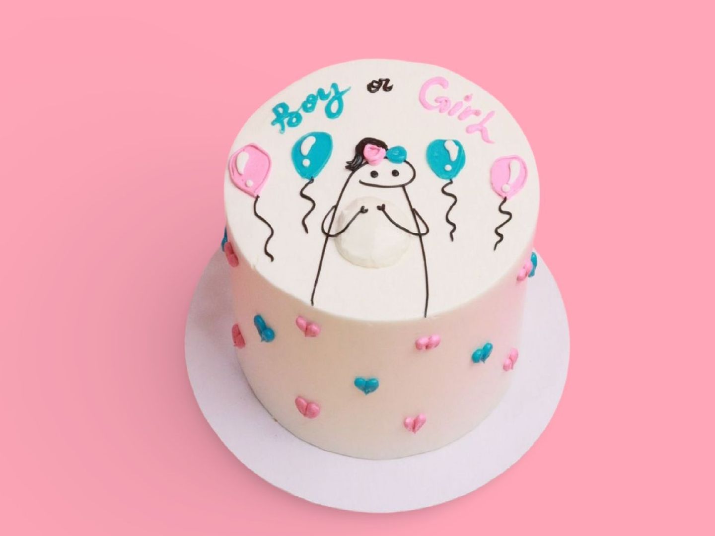 Sex Determination Cake Baby Girl 3 Inch