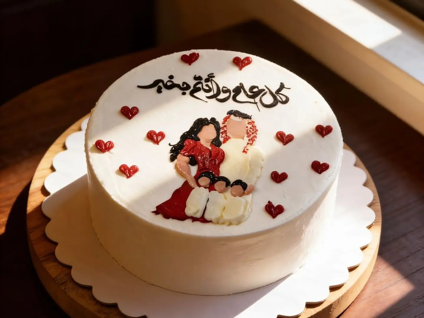 هابي عيد رسمة العائلة حجم 6 انش طبقتين