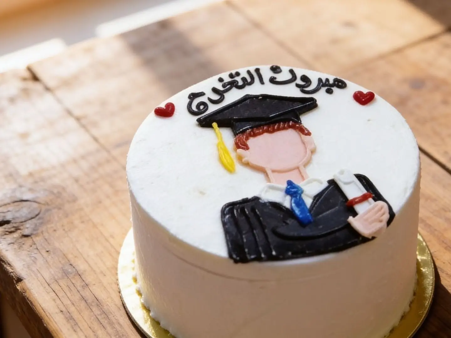 كيك مبروك التخرج رسمة ولد