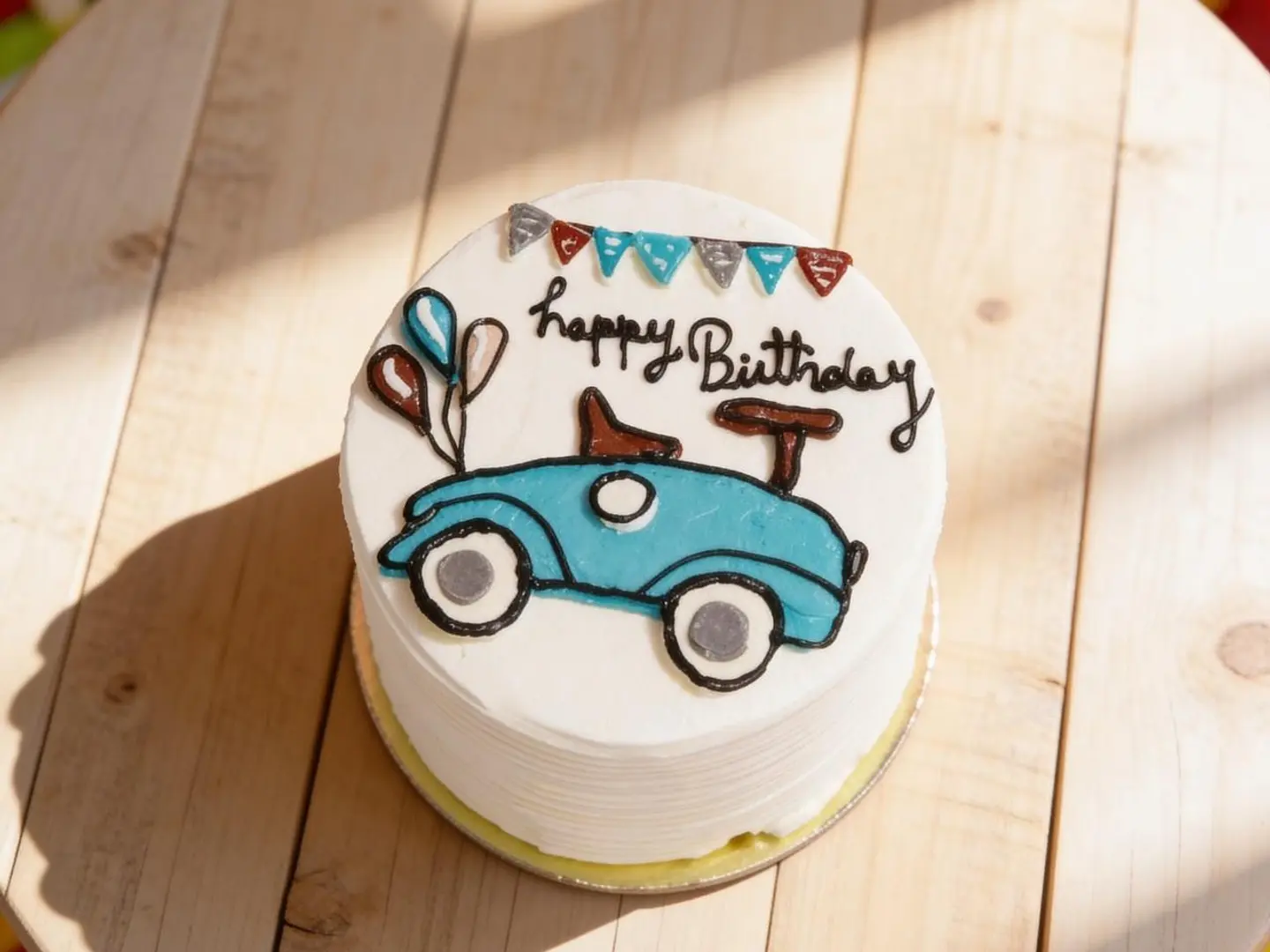 كيكة ميلاد رسمة سيارة