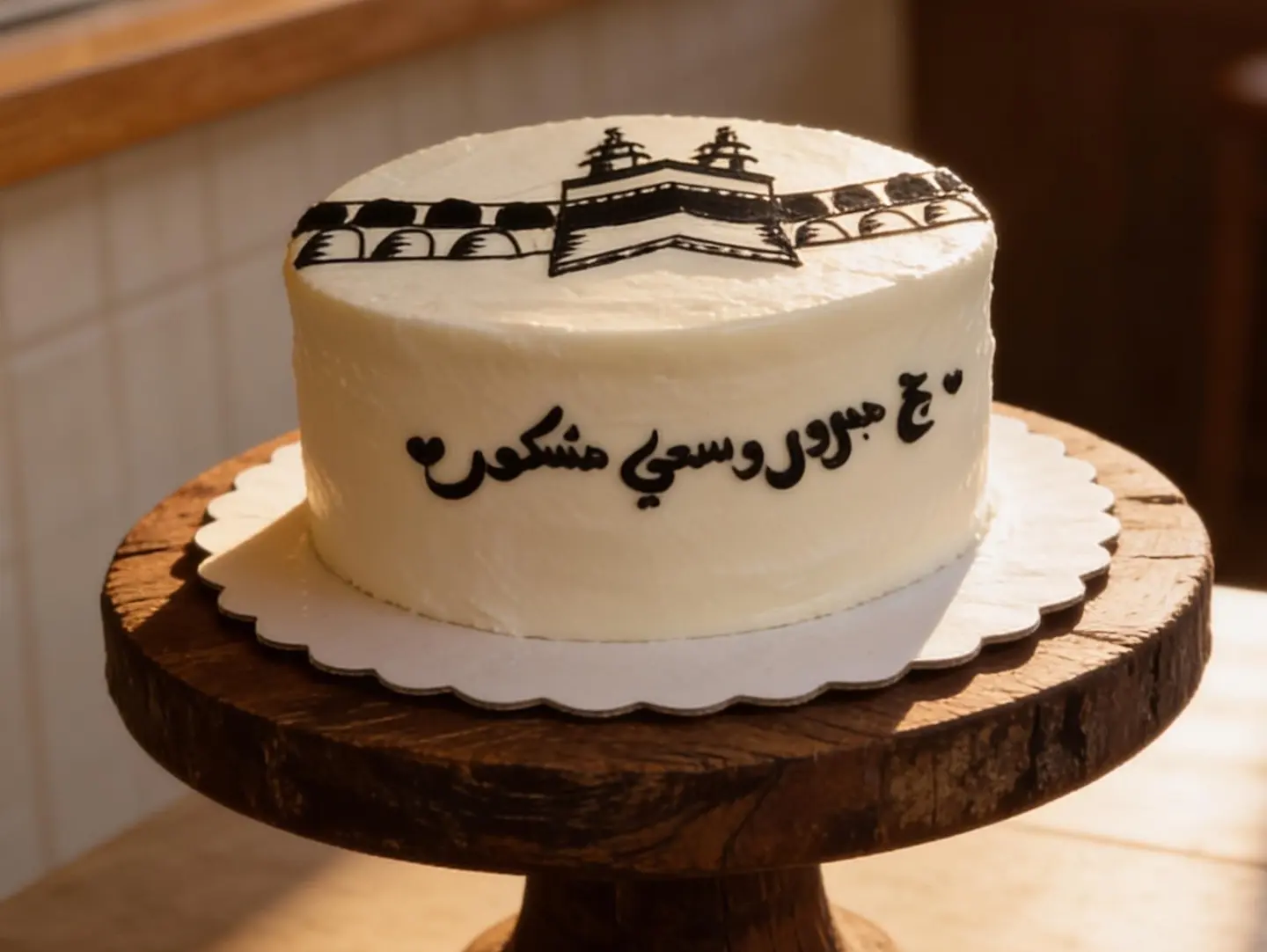 Hajj Mubarak And Sa'i Mashkoor Cake 2