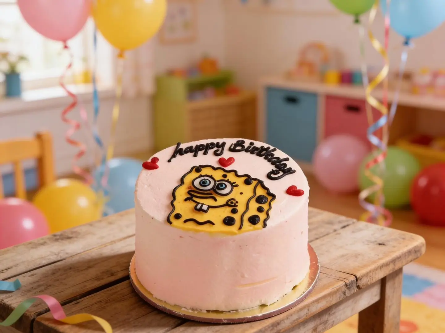 كيكة سبونج بوب يوم ميلاد حجم صغير