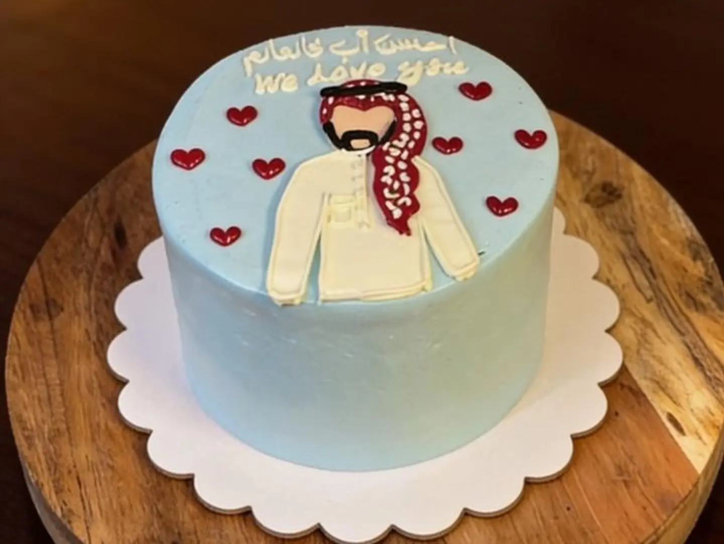 The Best Dad In The World, 4 Inch Size, Two Layer Vanilla
