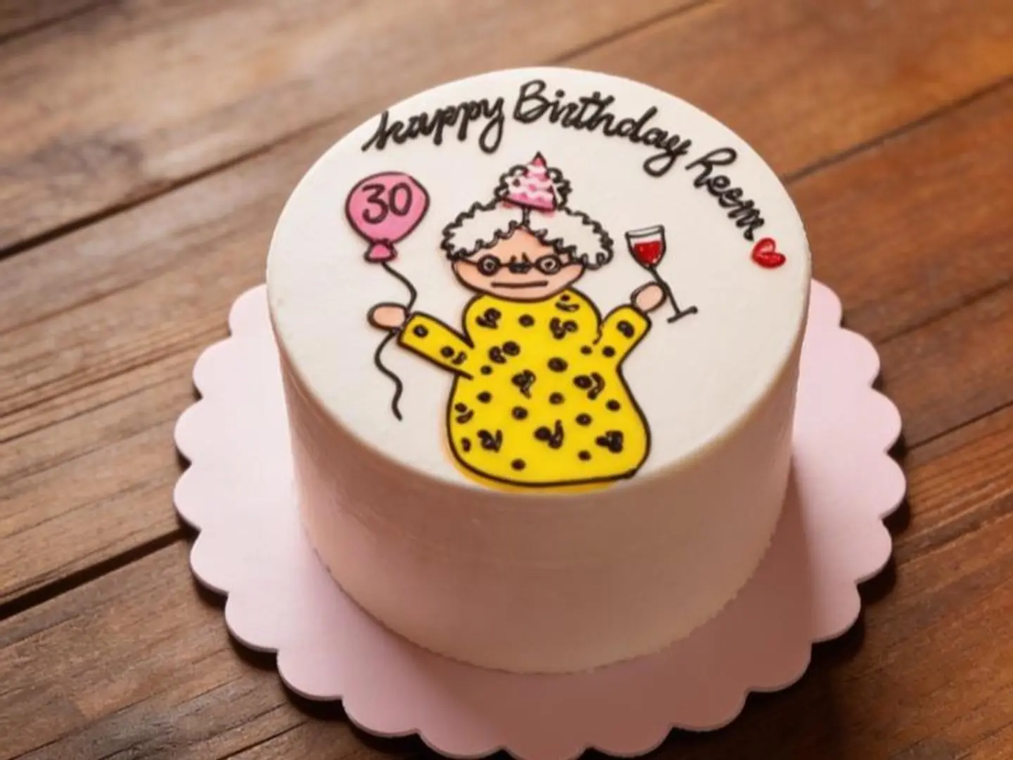 Happy Birthday Grandma 4 Inch Three Layer Vanilla Cake