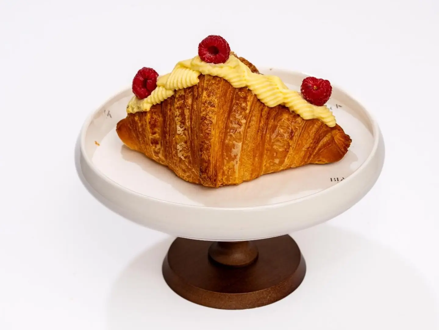 Cream Croissant With Red Berries