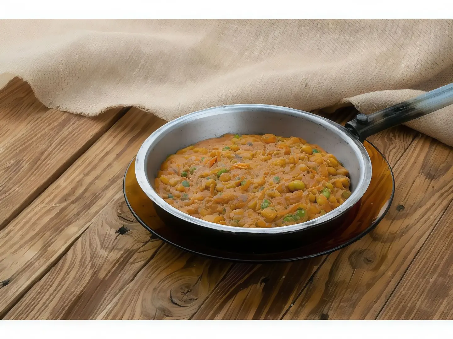 بازلاء مع لتونه