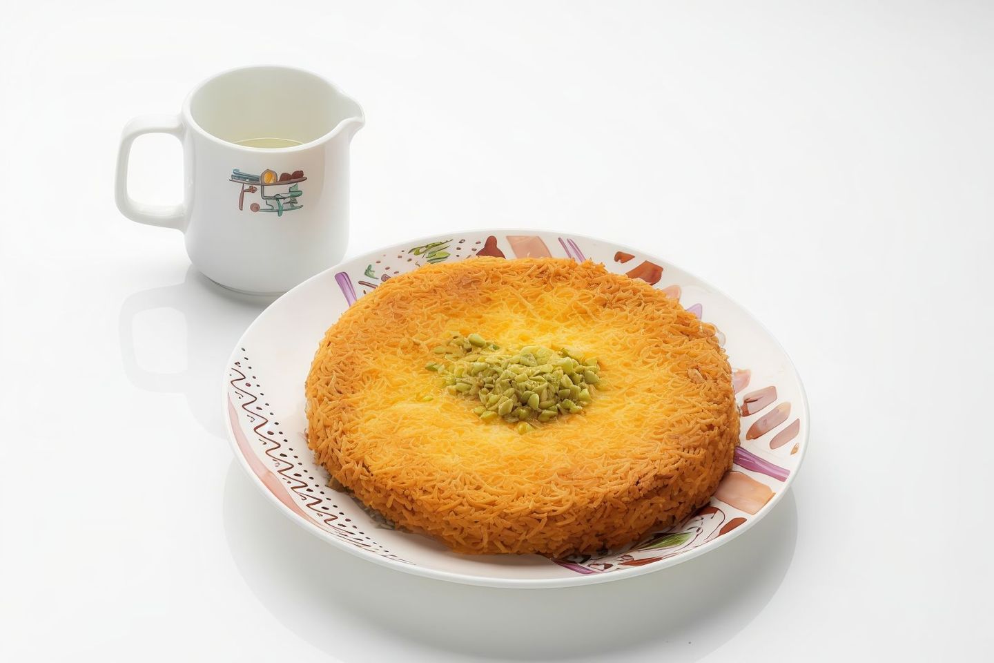 كنافة قشطة وتمر