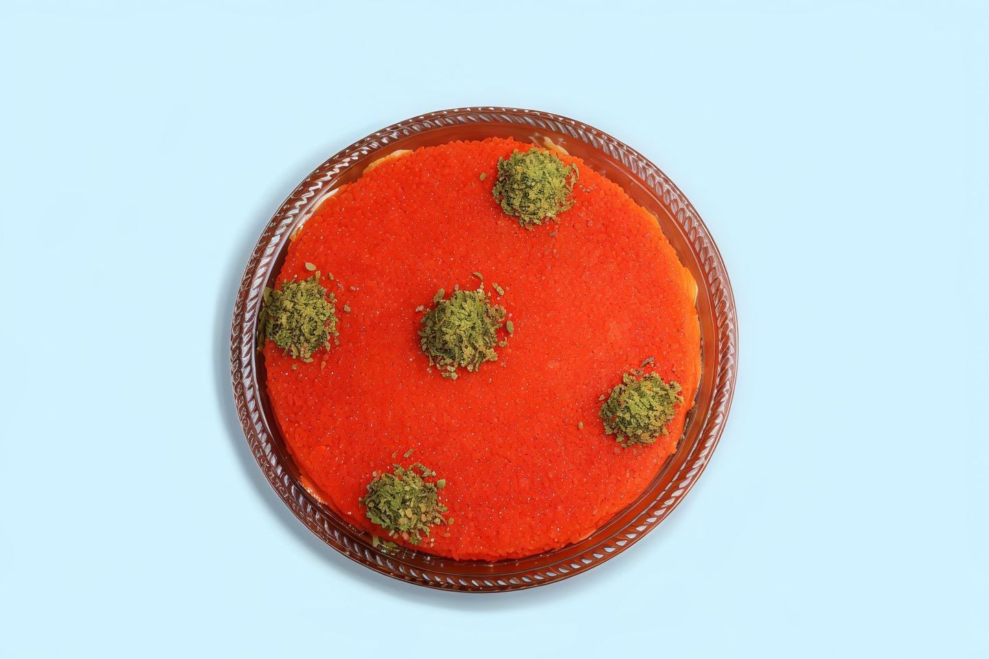 Orange Rough Kunafa With Cheese