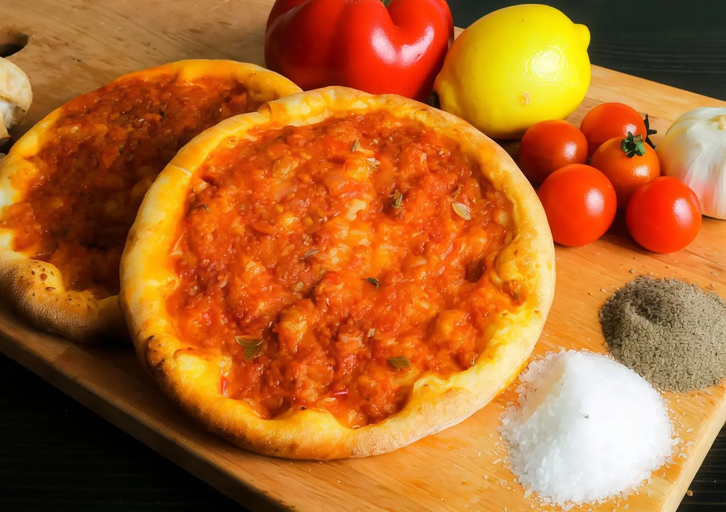 Muhammara And Zaatar Manoushe