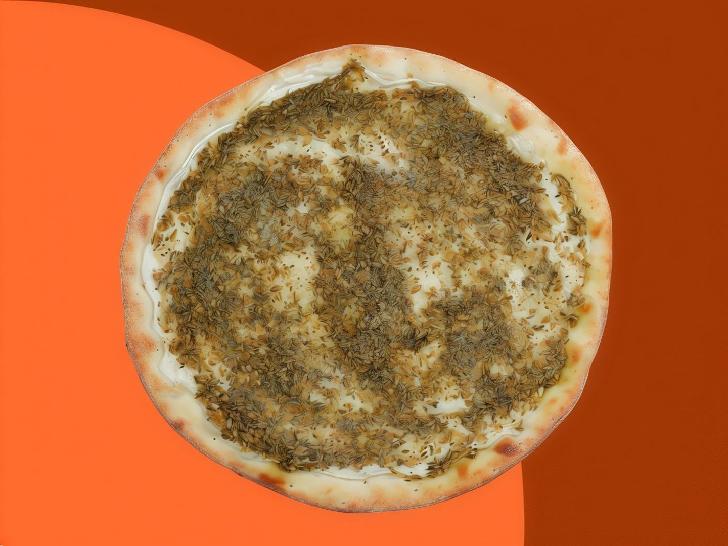 منقوشة لبنة مع زعتر