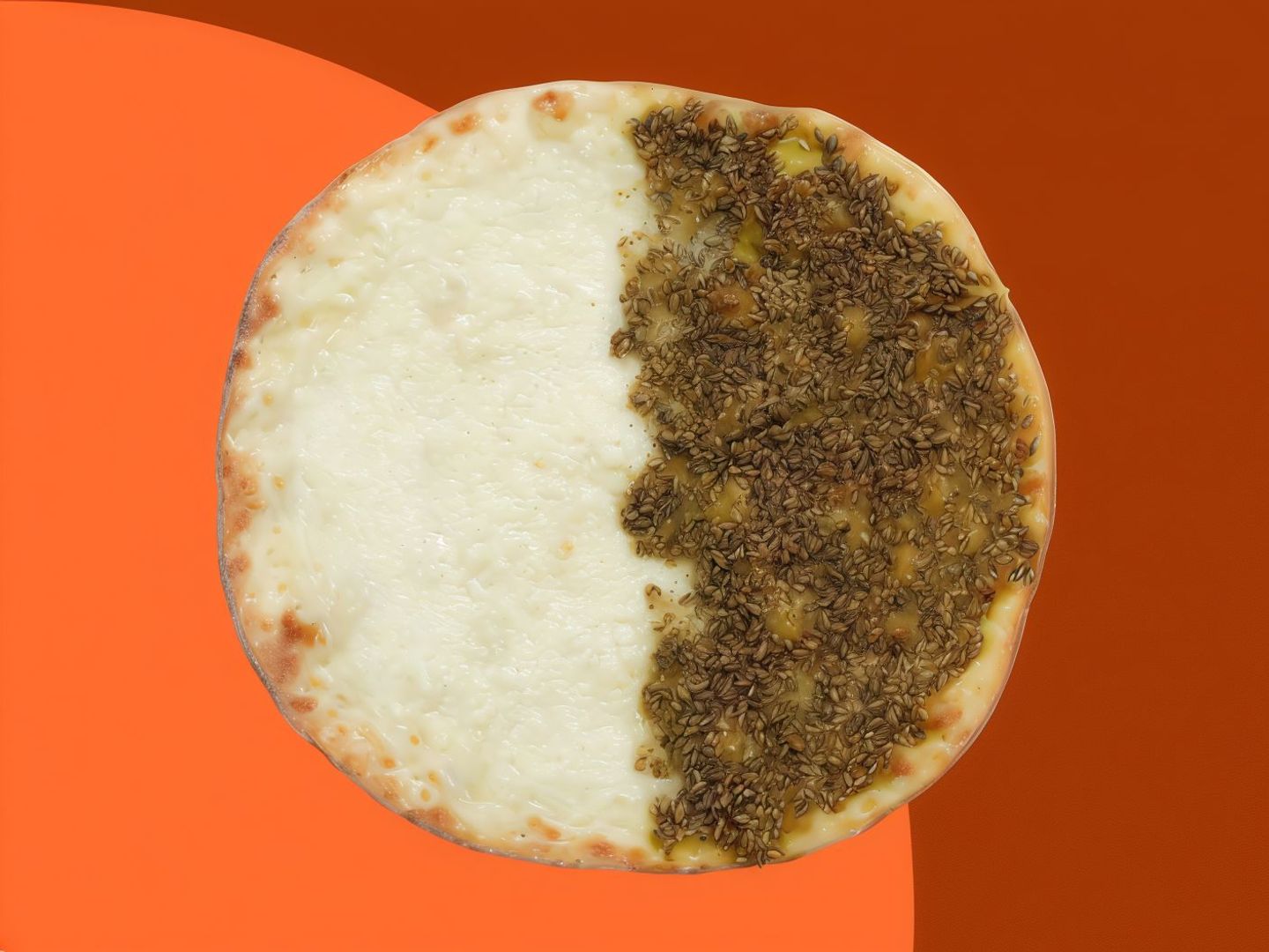 منقوشة جبنة و زعتر