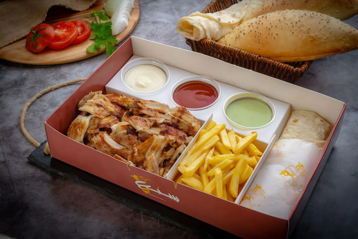 صحن شاورما دجاج