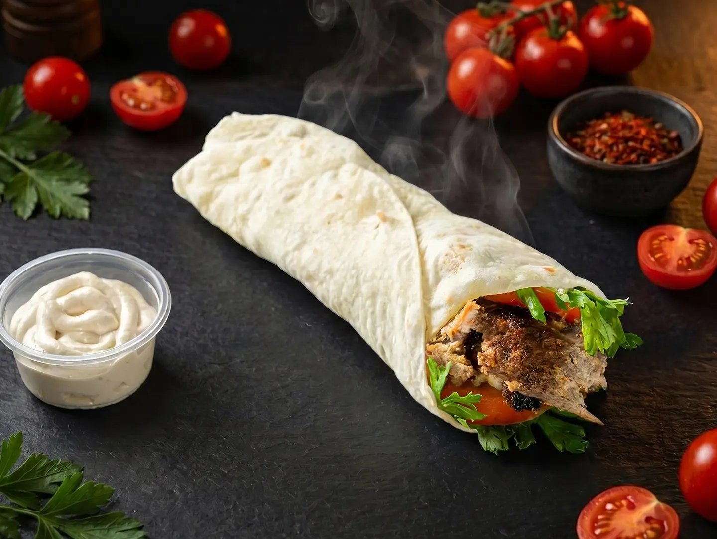 شاورما لحم صغير