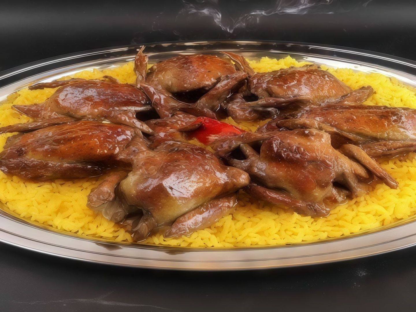 حبه حمام محشي مع ارز مندي