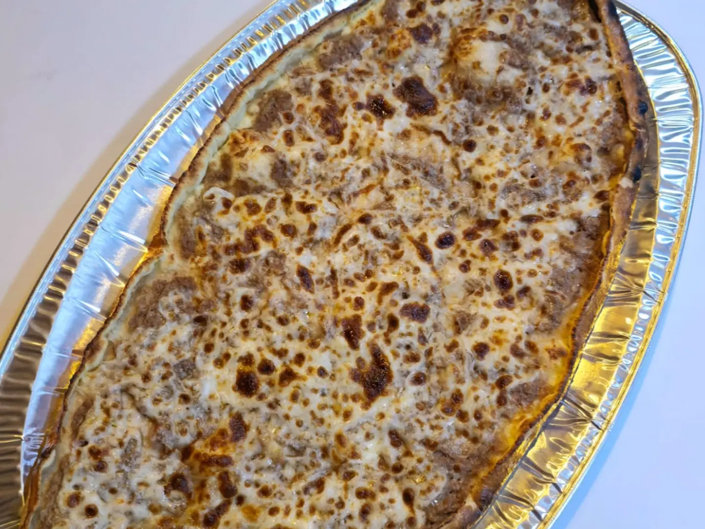 Turkish Meat And Cheese Lahmacun