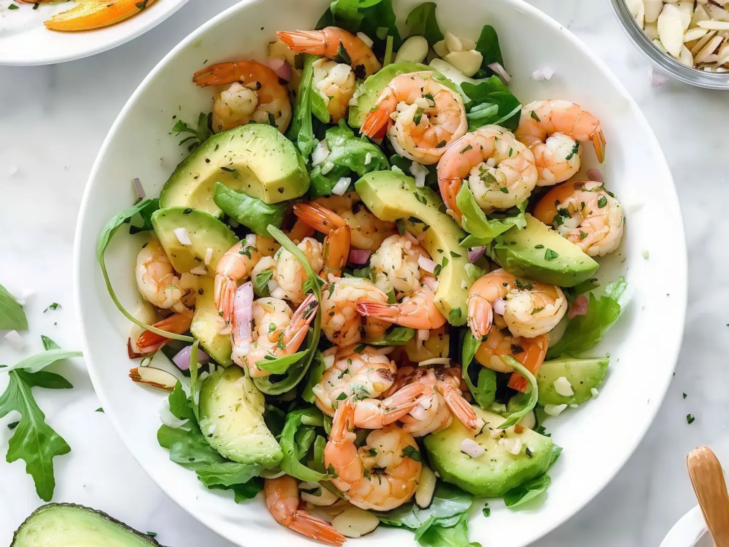 سلطة الروبيان والافوكادو