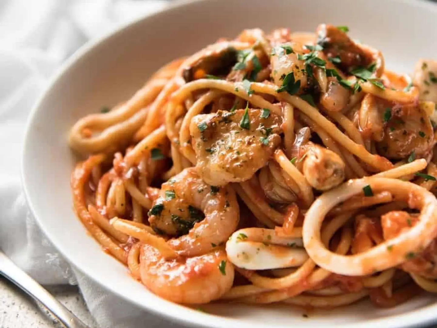 سباغيتي ثمار البحر