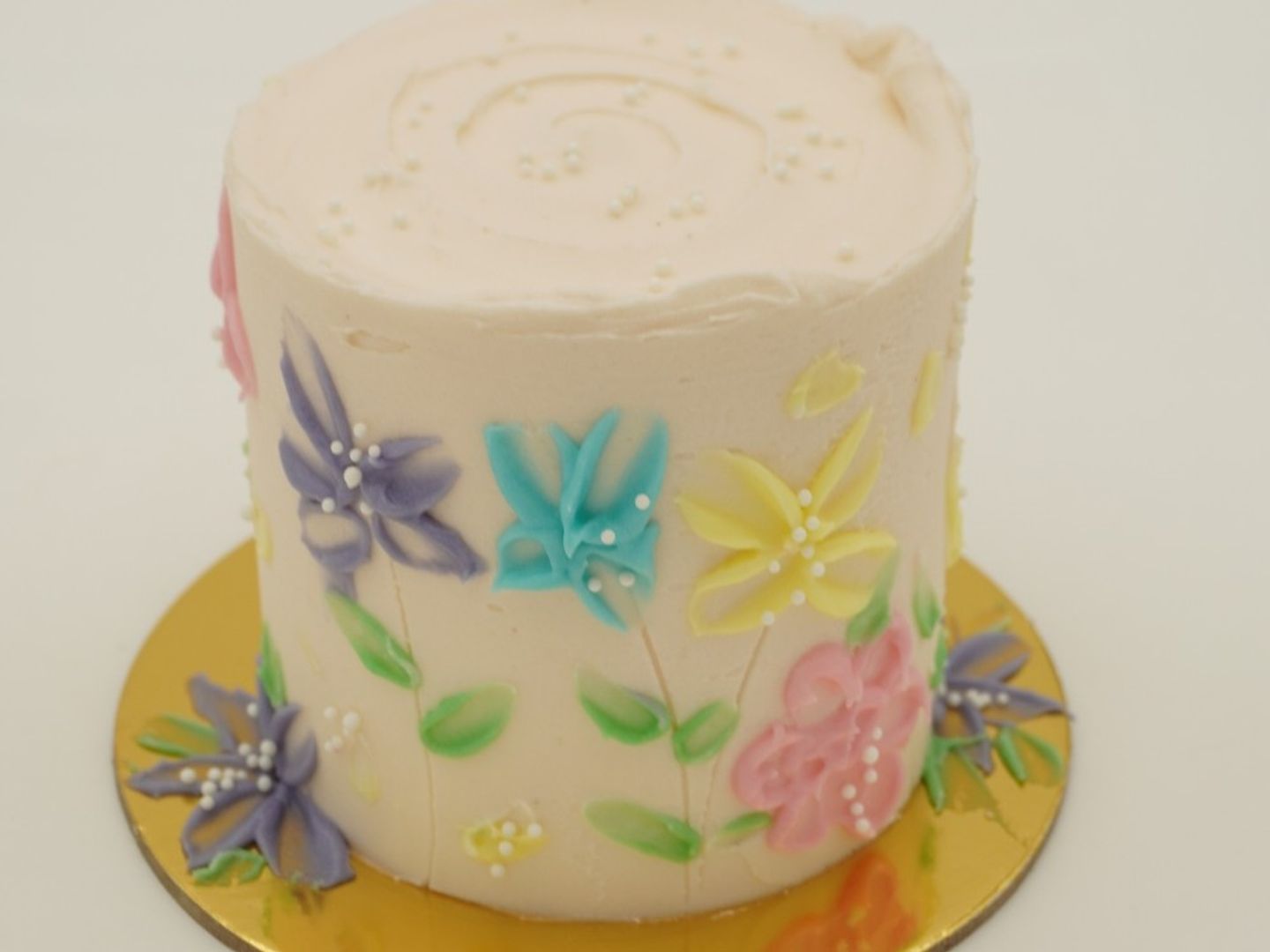 Mini Cake Drawing Flowers