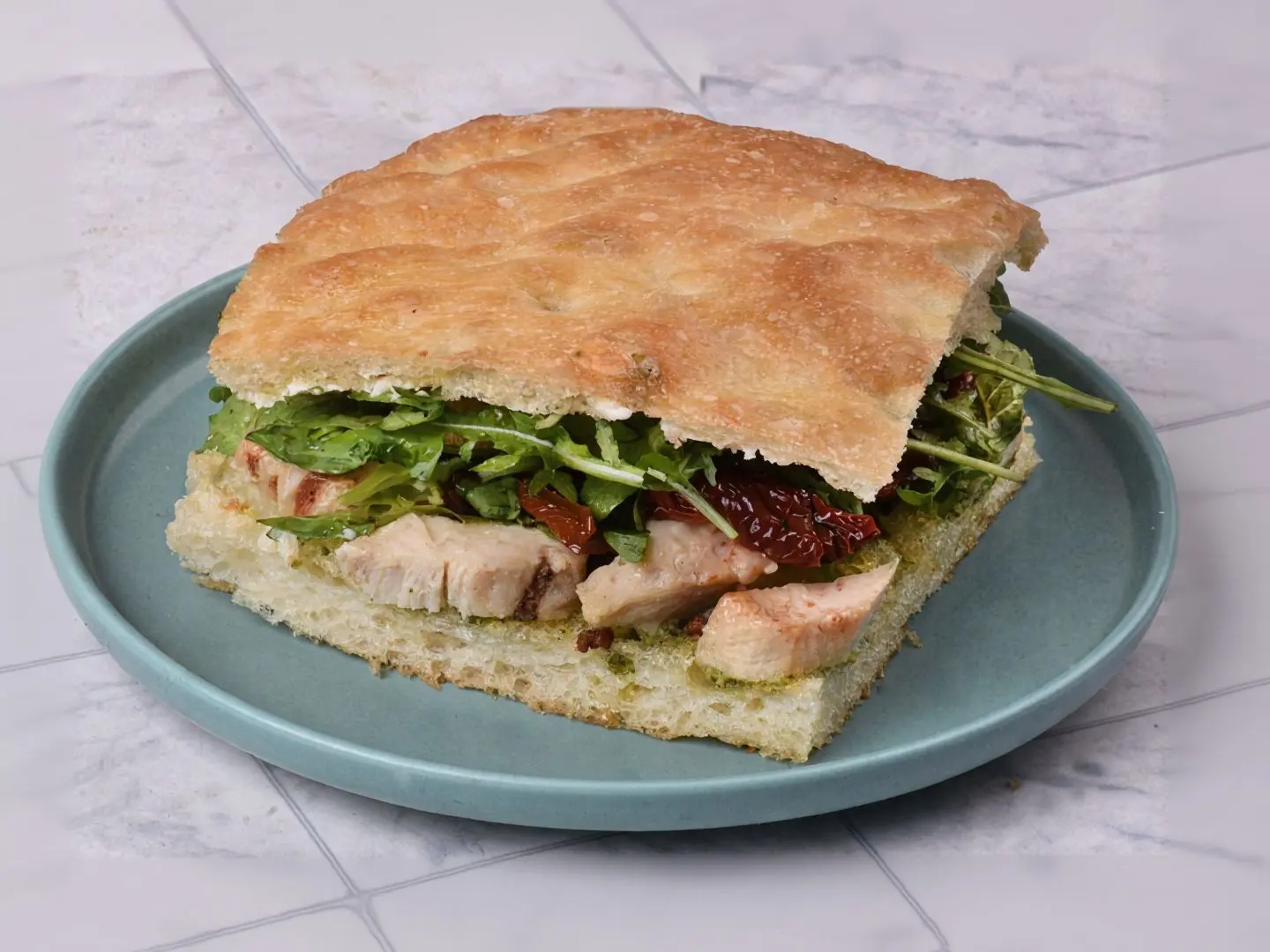 Focaccia Chicken Pesto