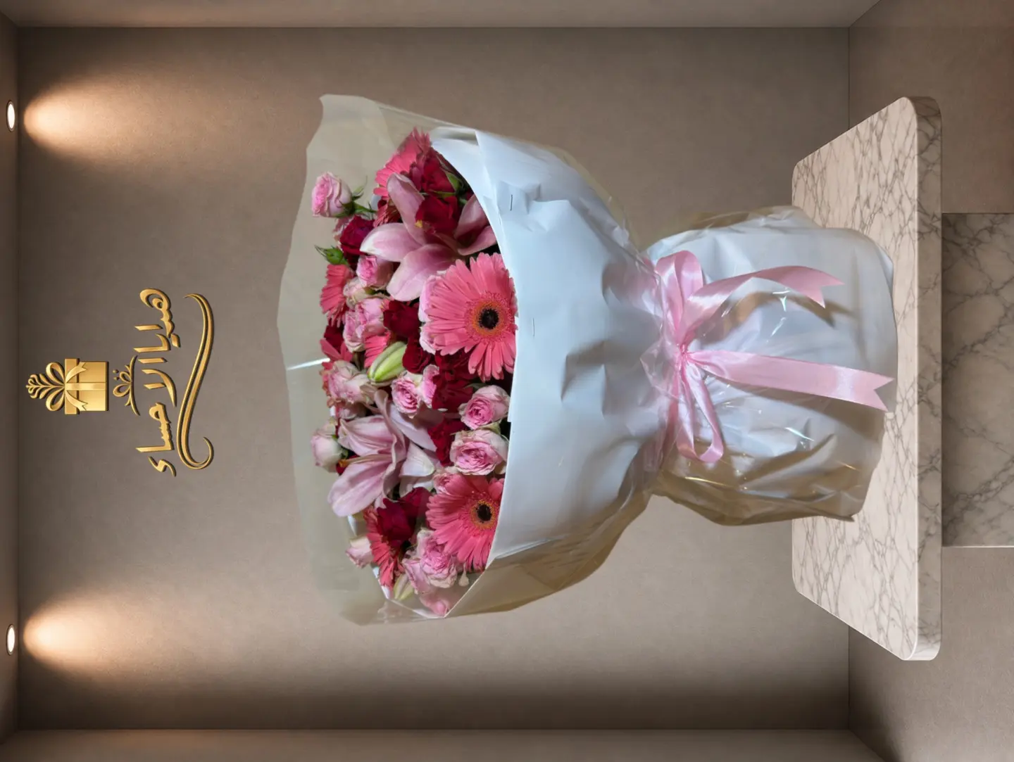 باقة السحر الوردي (75)