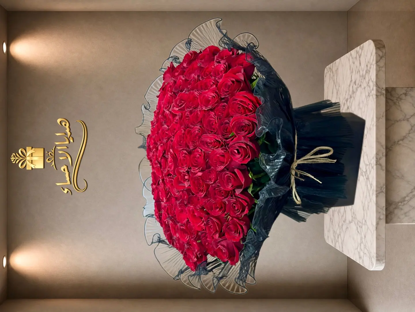باقة الجوري الأحمر الفاخرة (35)