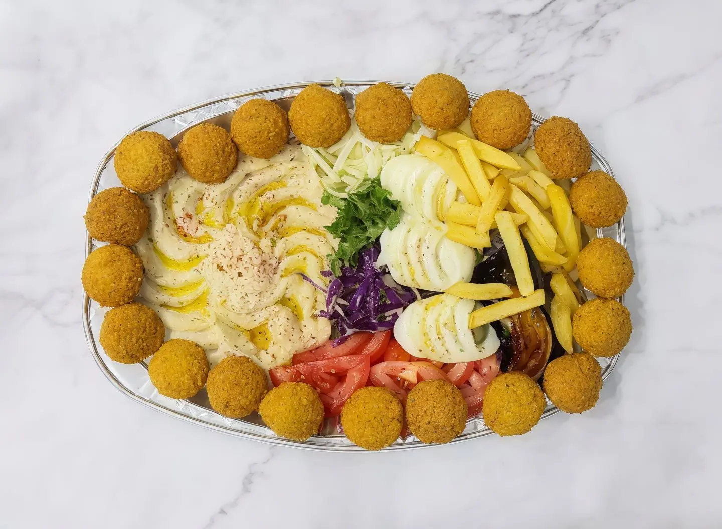 صحن فلافل - وسط