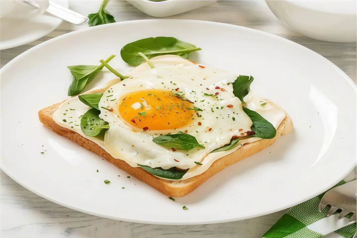 Sunny Side Up Eggwith Creem Cheese