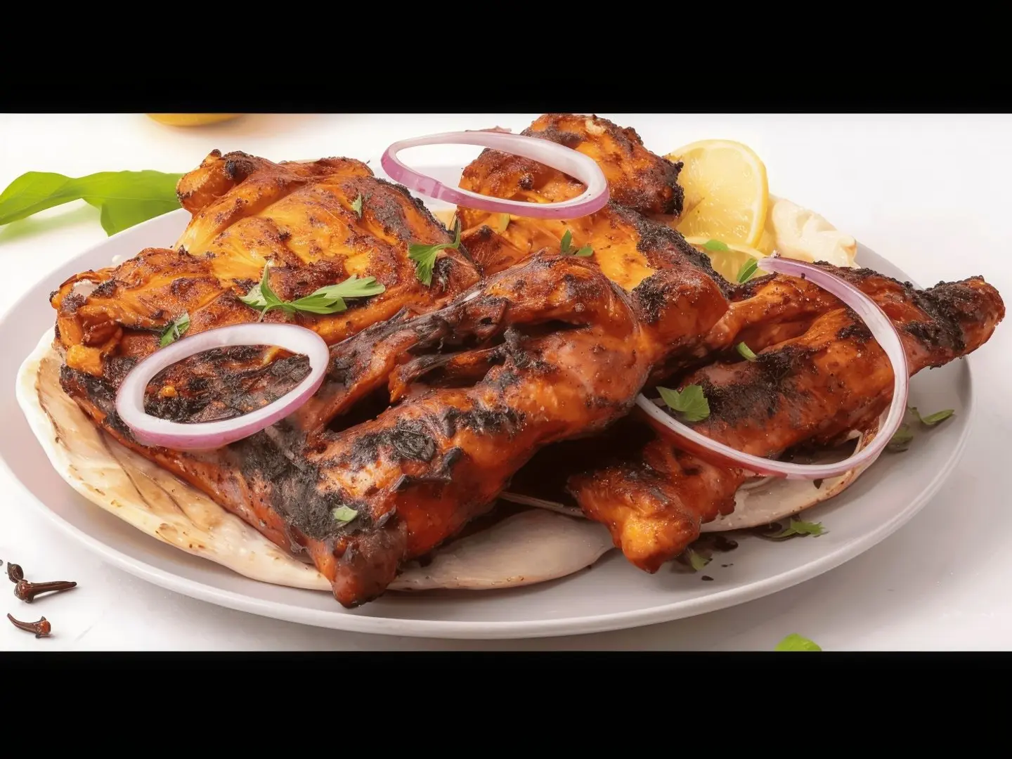 Half A Chicken On Charcoal