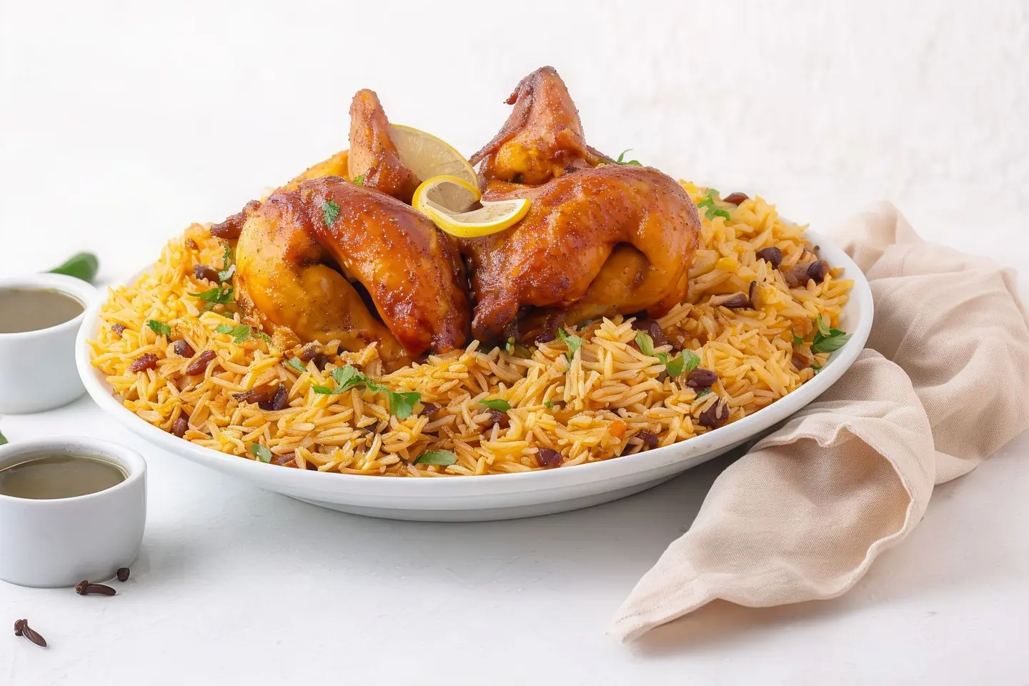 حبة دجاج شواية مع الأرز