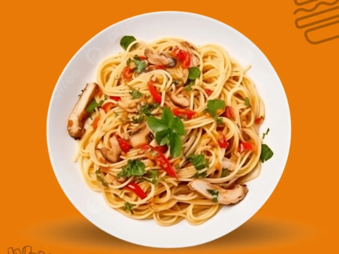 إسباغيتي دجاج صلصة حمراء
