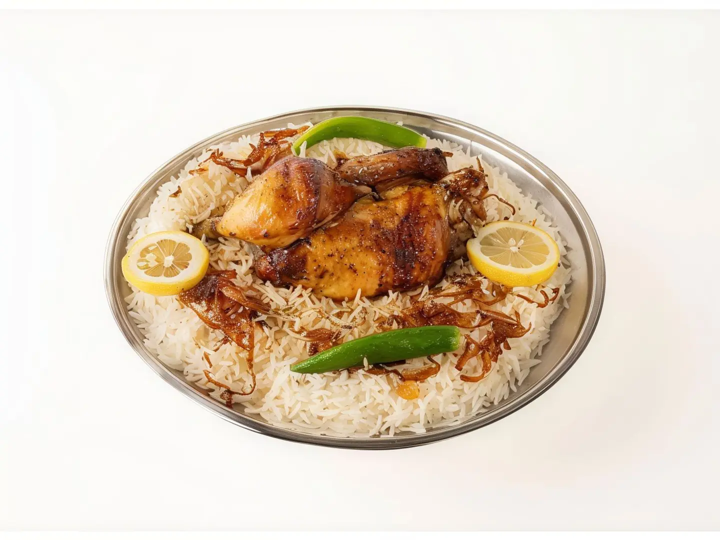 نص حبة دجاج شواية مع رز