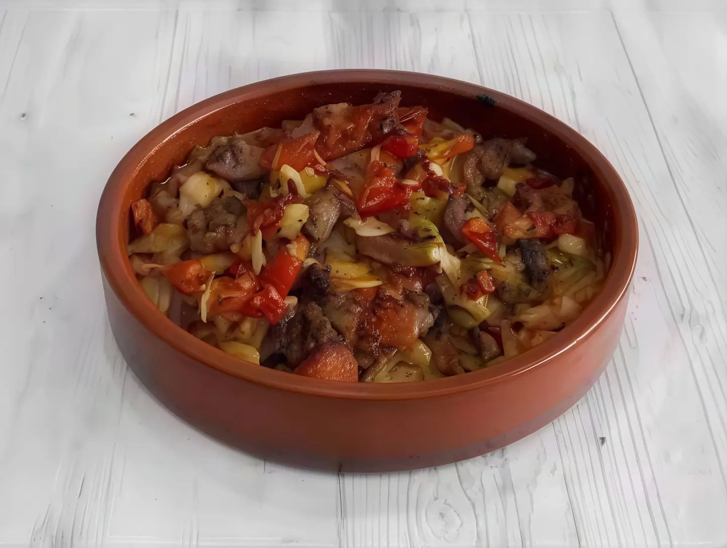 Rough Meat  In The Oven