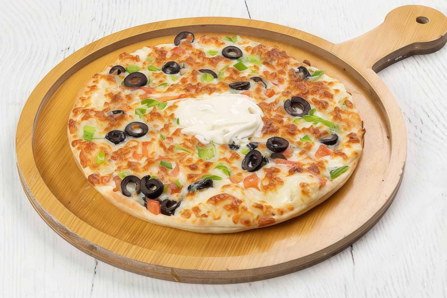 بيتزا خضار بالجبنة سائلة  - كبير