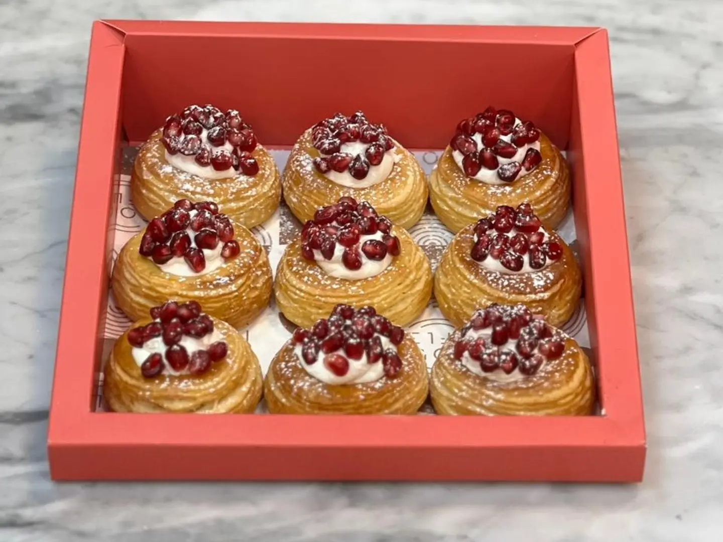Mini Danish Pomegranate Cheese Box Small   9 Pieces