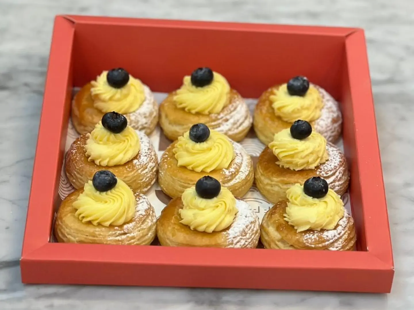 Mini Danish Custard Blueberry Box   9 Pieces