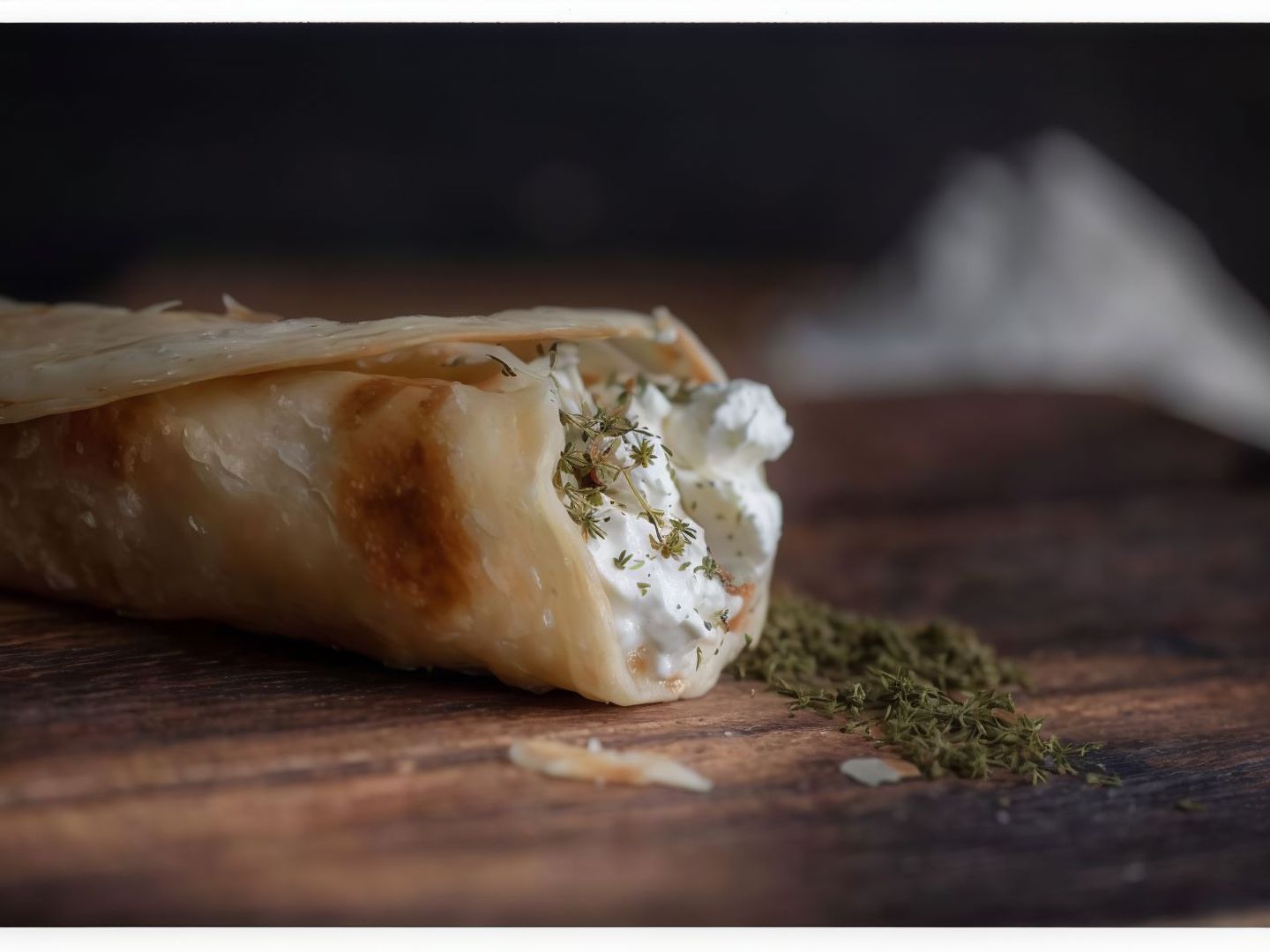 زعتر مع لبنة