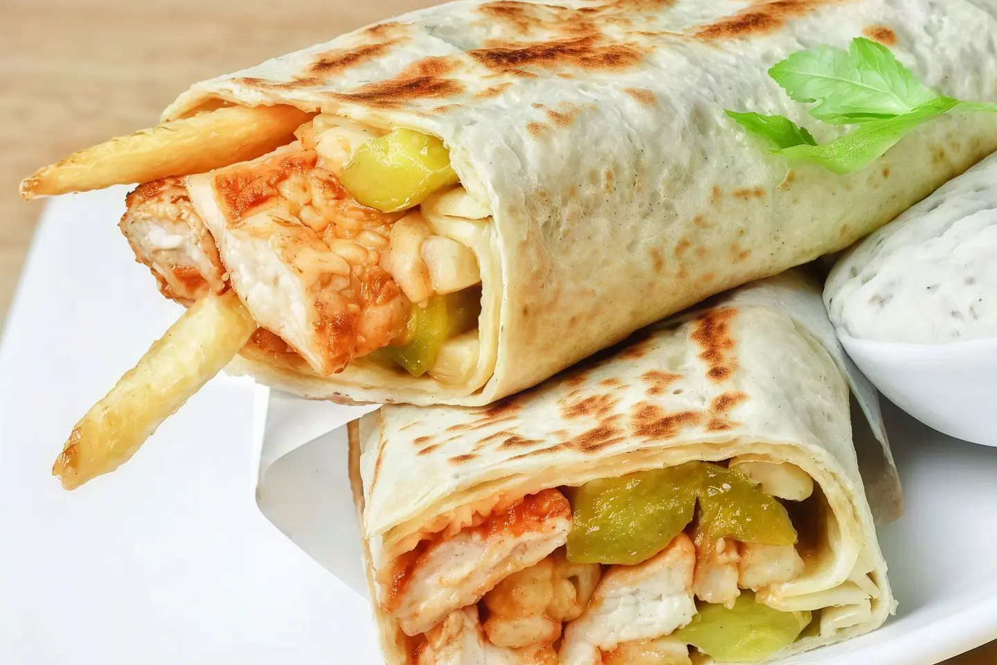 Lebanese Bread Shawarma Sandwich