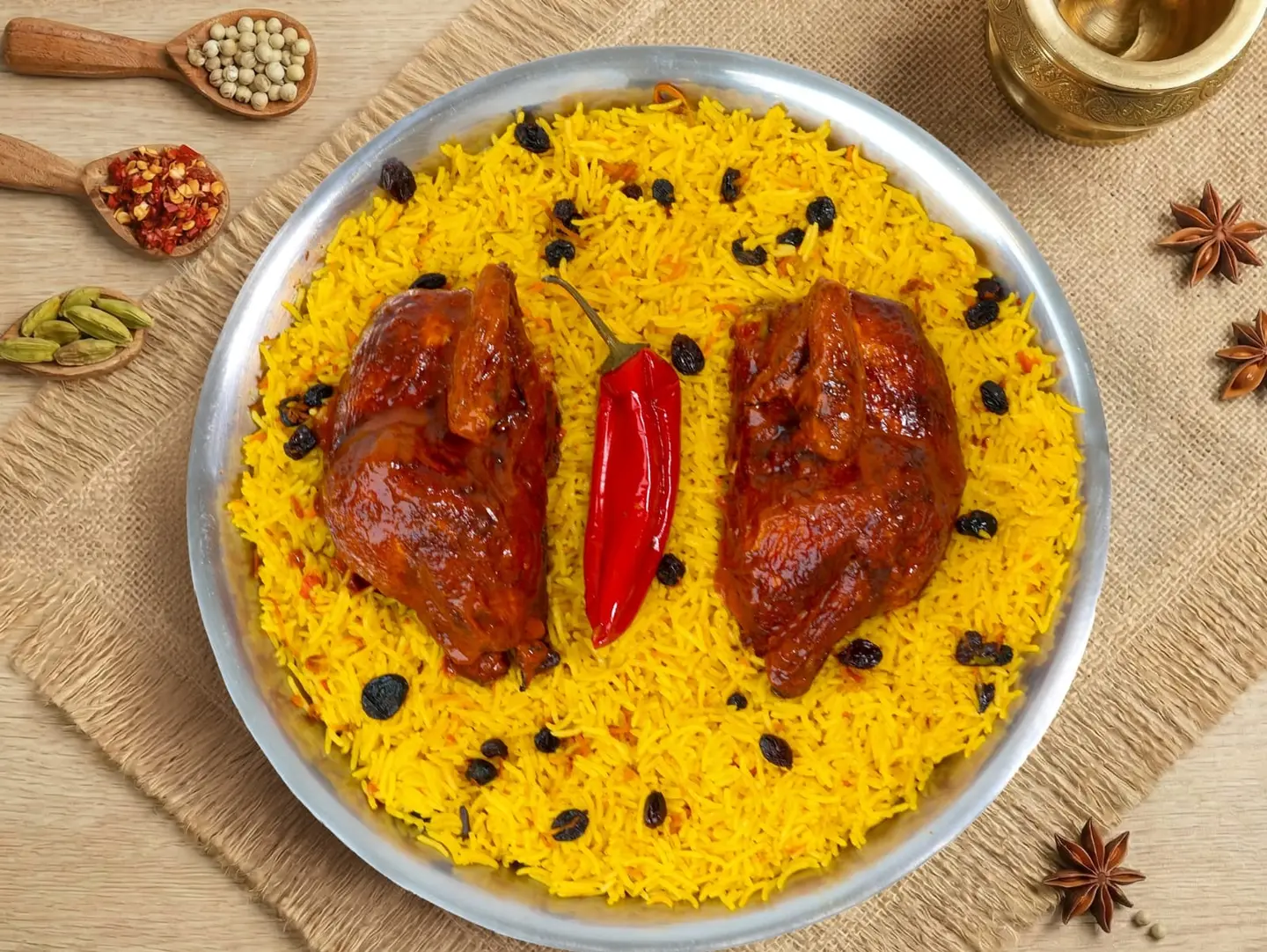 حبة دجاج بيري بيري مع الرز