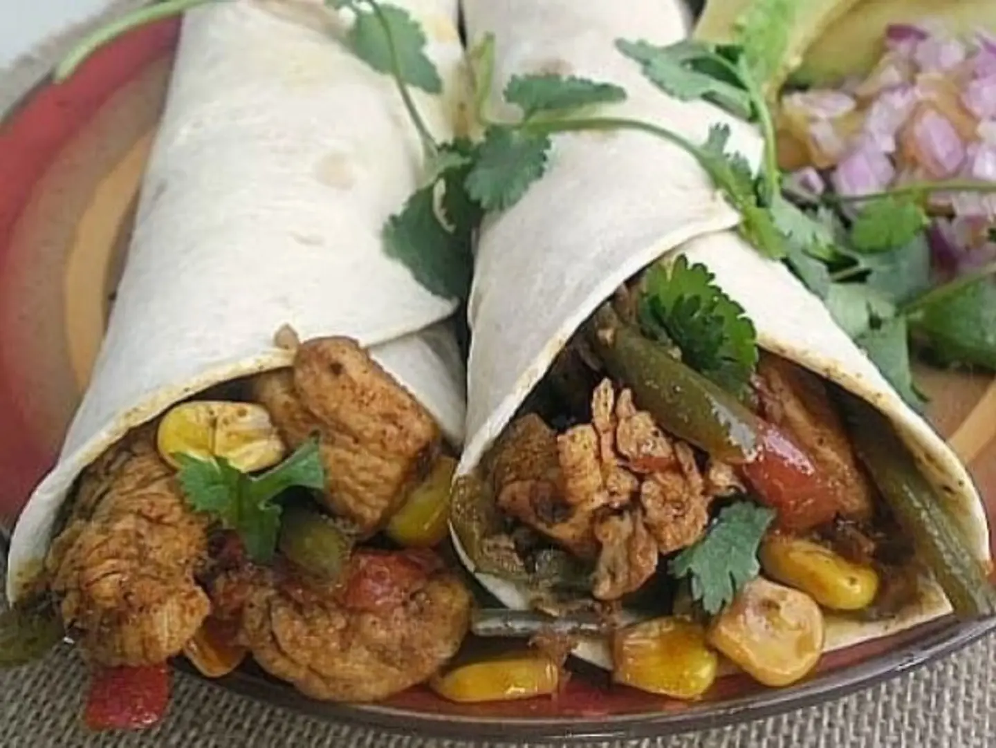 Maxican Chicken With Cheese In Tortilla